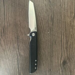 CRKT LCK Assisted 3802WM Satin Blade Black Handle – Liner Lock